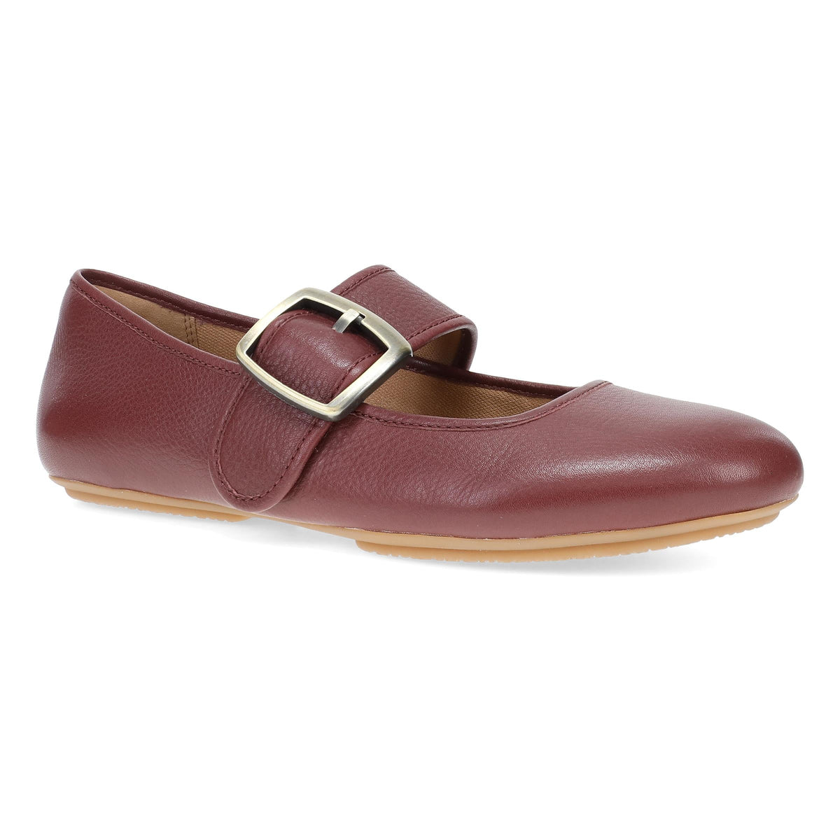 Sangria Leather Flat,36