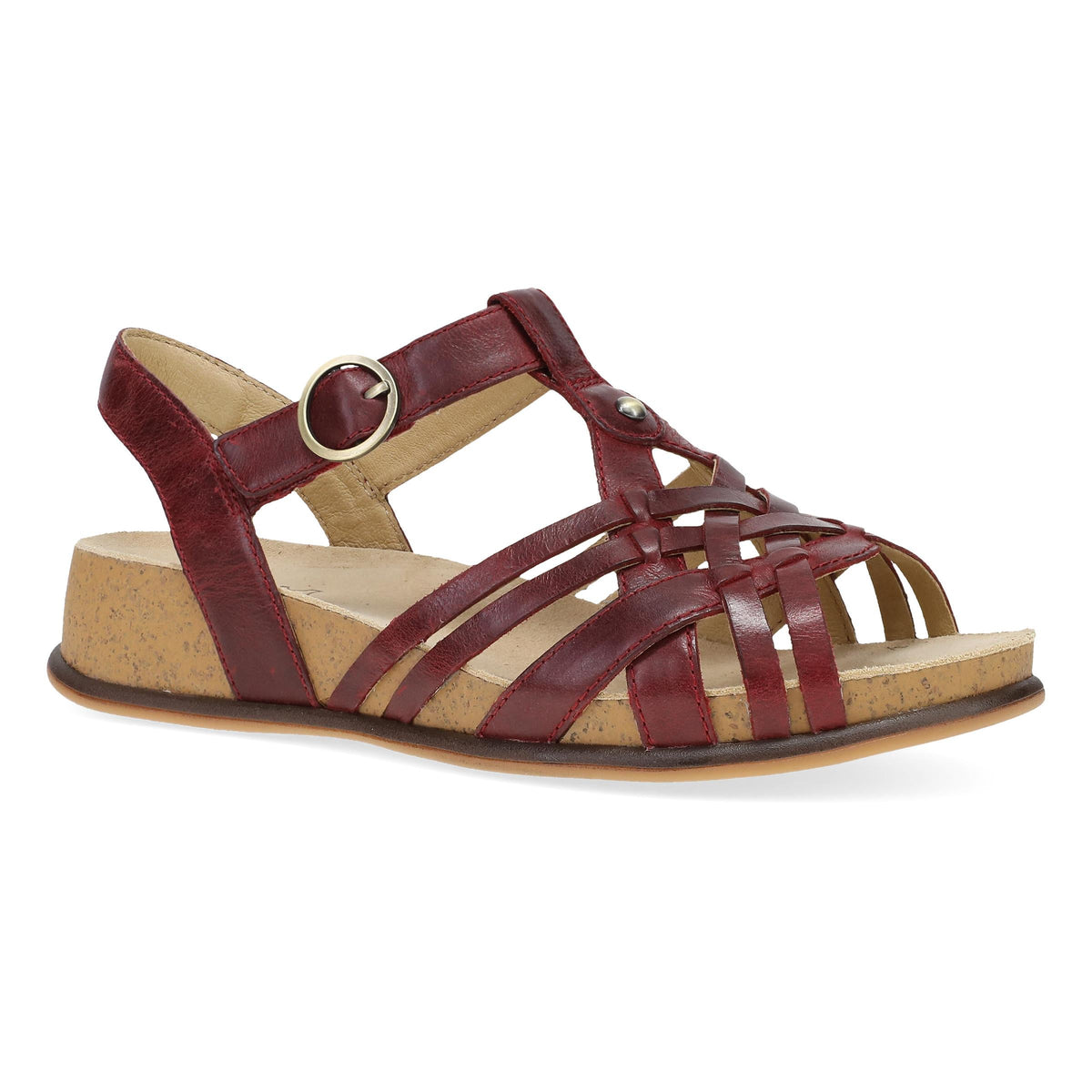 Plum Leather Sandal,36