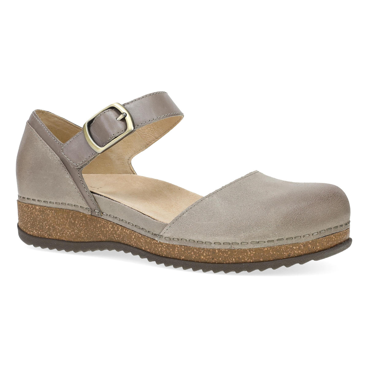 Taupe Suede Mary Jane,36