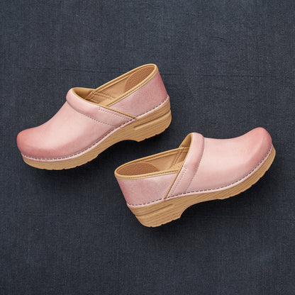 Professional Pink Milled Burnished Dansko Women|For Work
