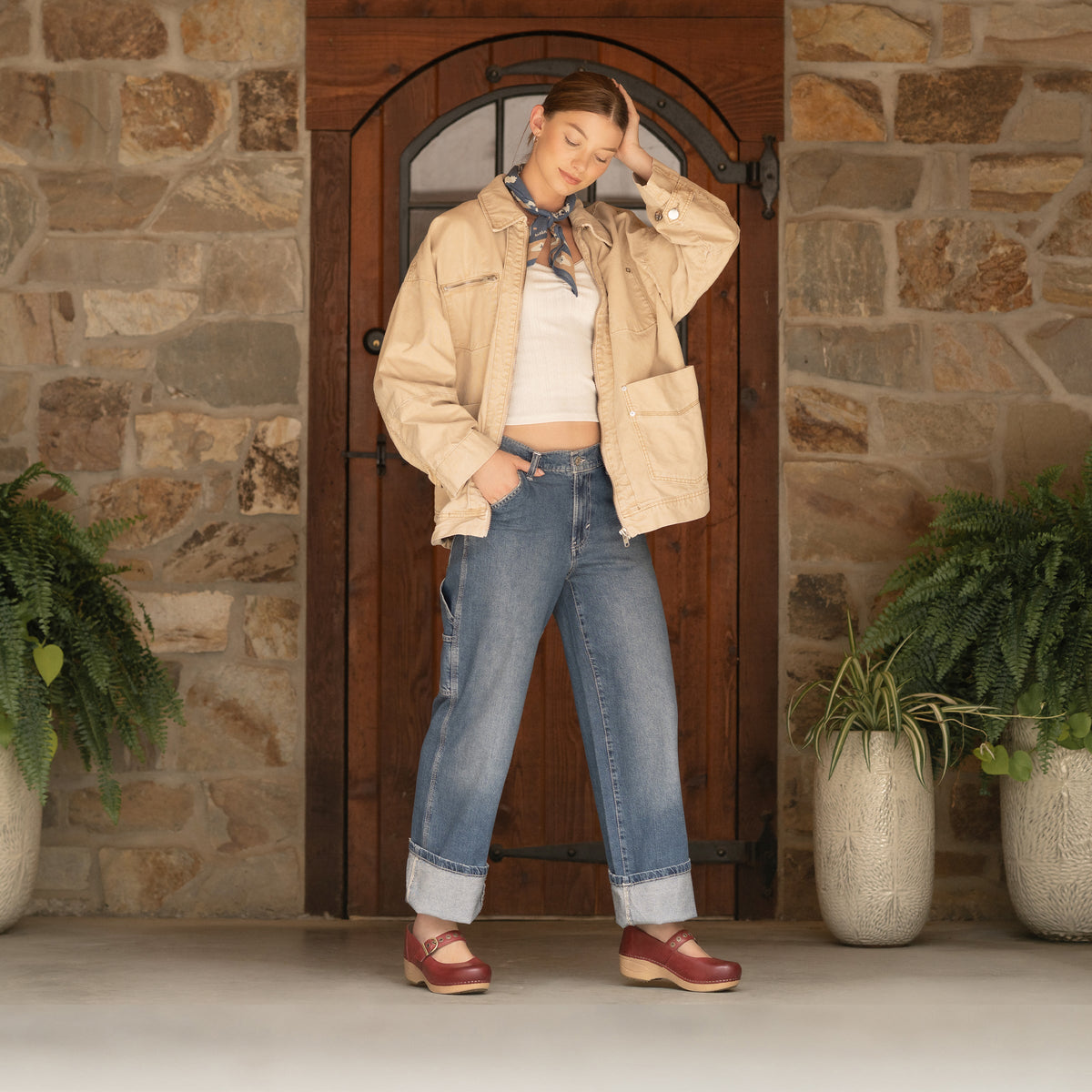 XP 2.0 Mary Jane Red Leather Dansko Women|For Work