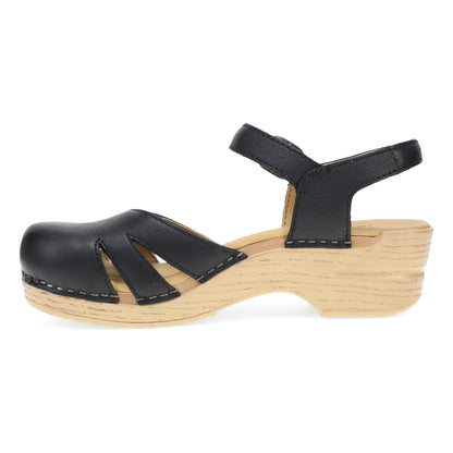 Margreta Black Leather Dansko Women|For Work