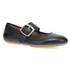 Black Leather Flat