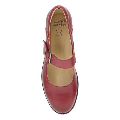 Collette Red Burnished Nubuck Dansko Women