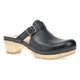 Black Leather Mule