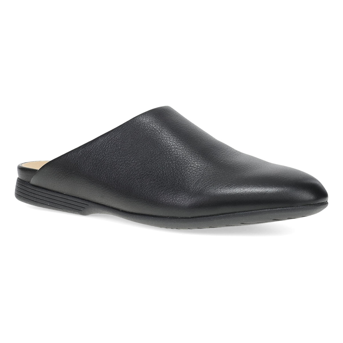 Black Leather Mule,36
