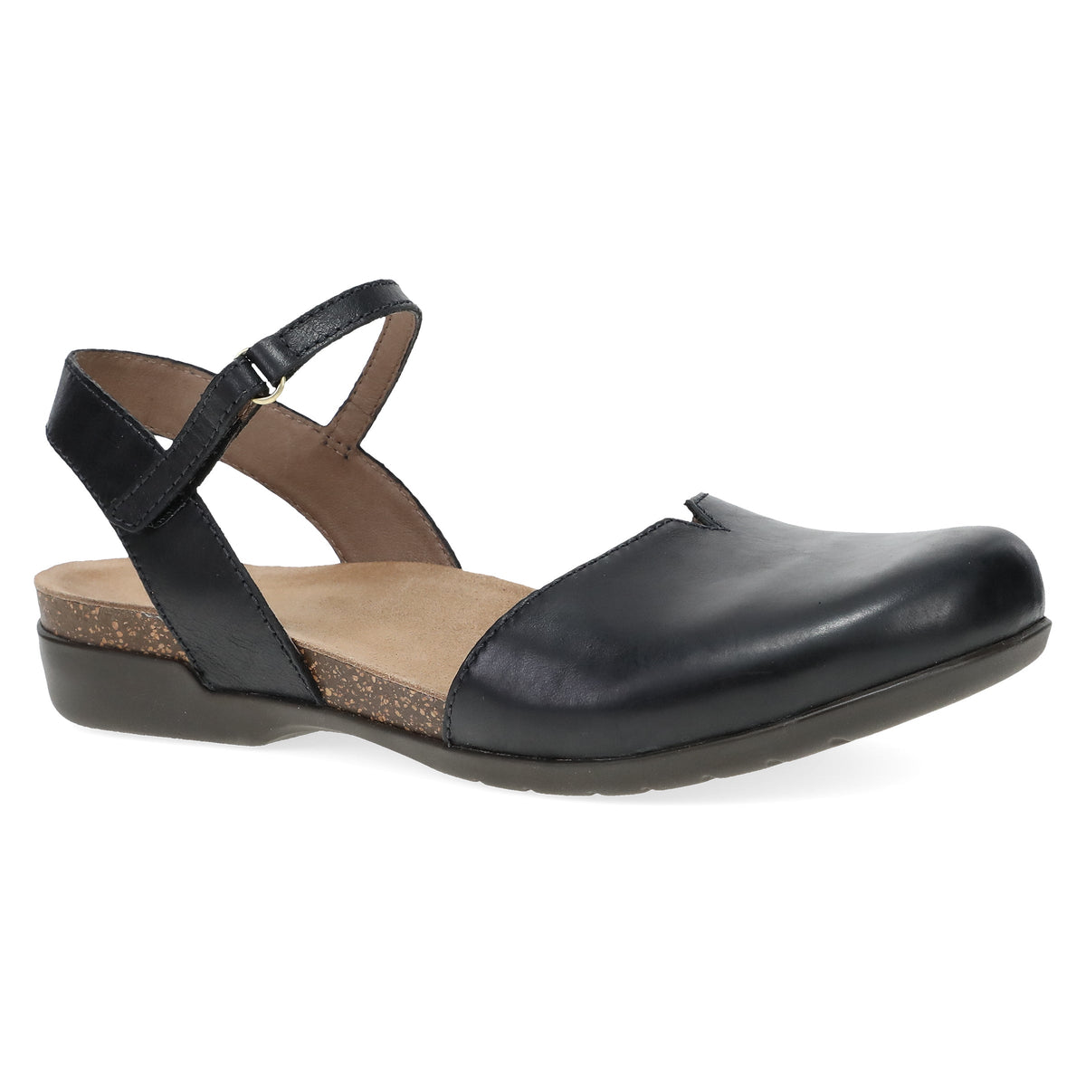 Black Waxy Burnished Mary Jane,36