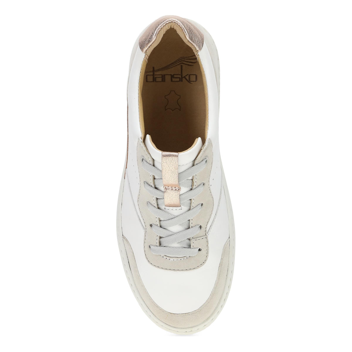 Josey White/Rose Gold Nappa Dansko Women|For Work
