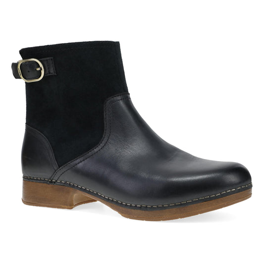 Monique Black Burnished Calf Dansko Women|For Work