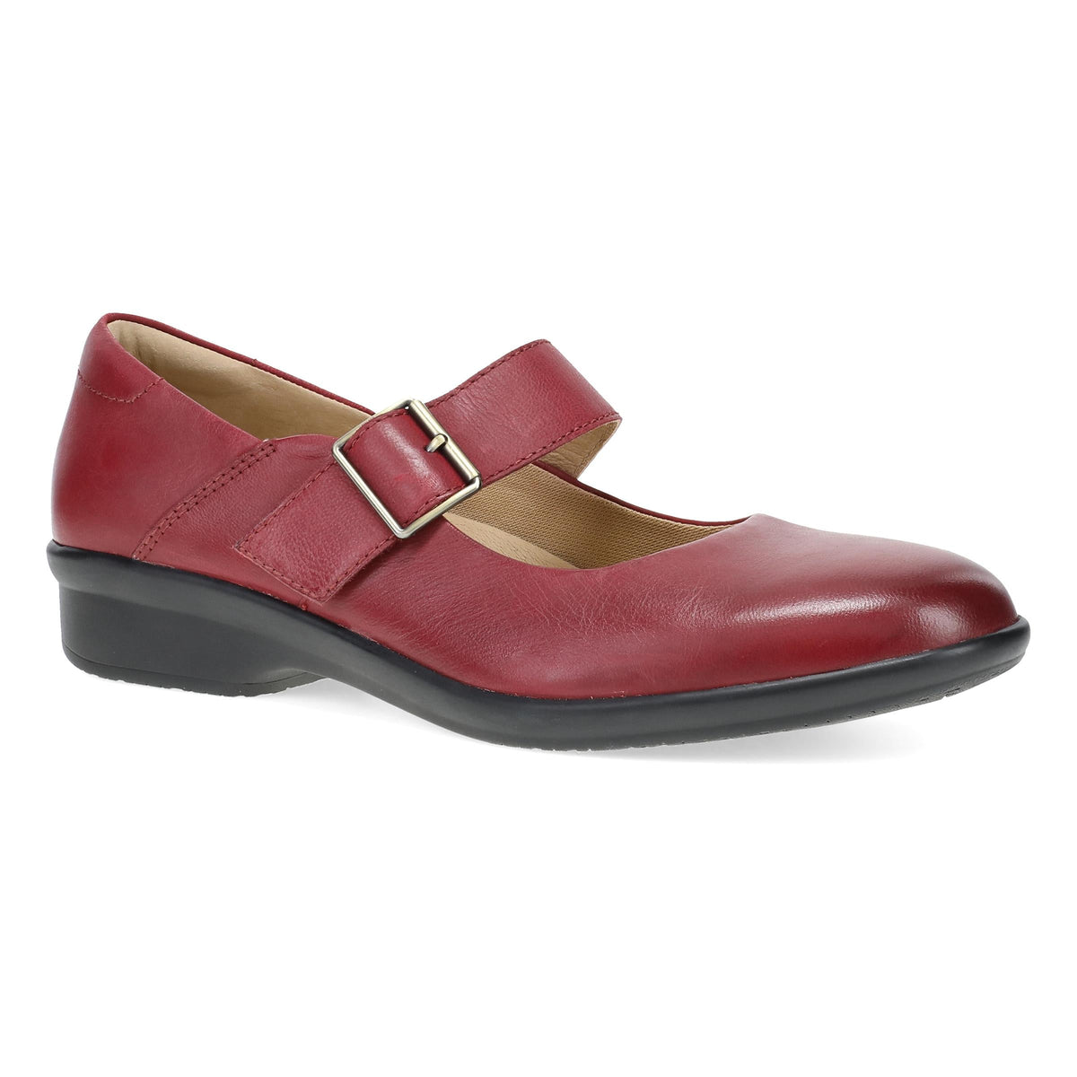 Red Burnished Nubuck Mary Jane,36