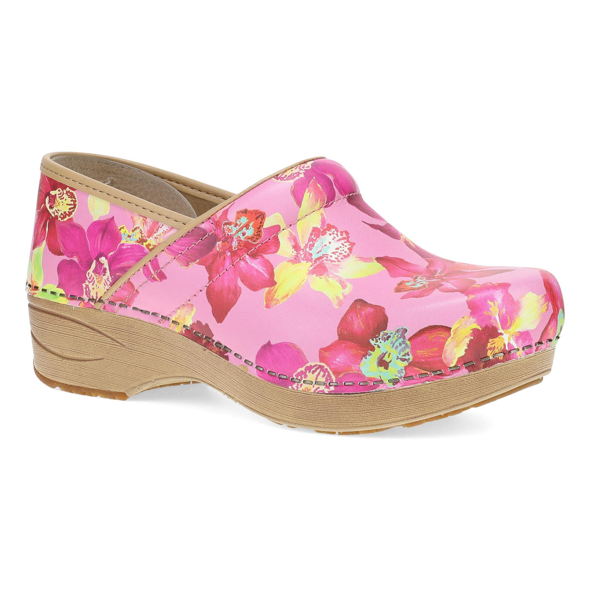 Tropical Pink Leather Clog,35