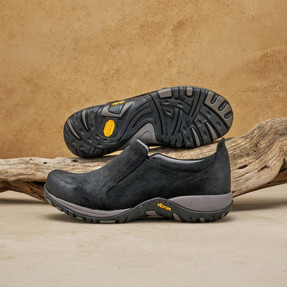Pippy Black Waterproof Burnished Suede Dansko For Work|Women