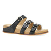 Black Burnished Nappa Sandal
