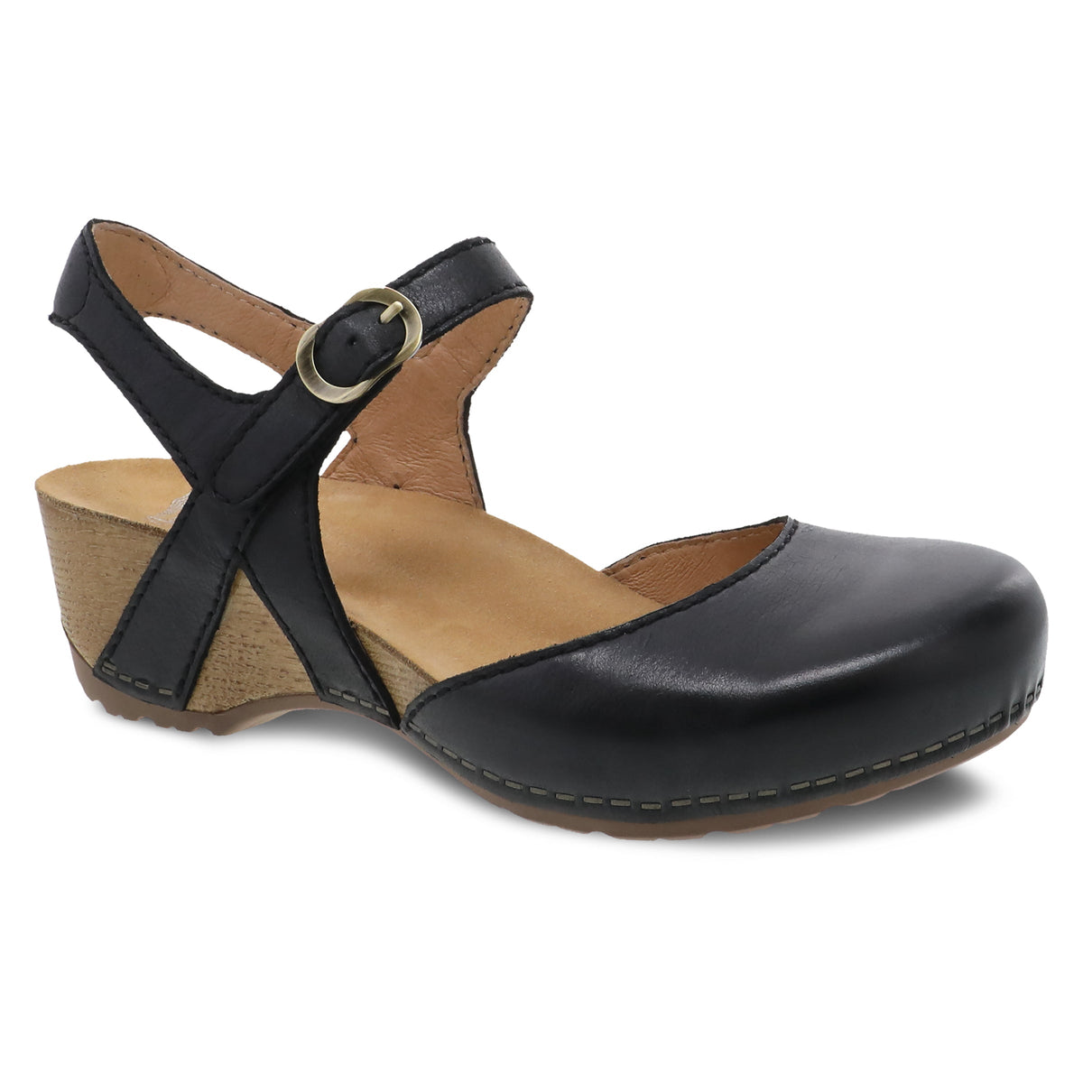 Black Milled Burnished Mary Jane,36