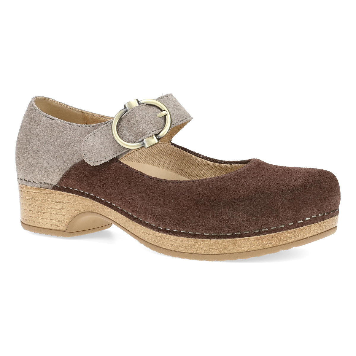 Chocolate Taupe Burnished Nubuck Mary Jane,36