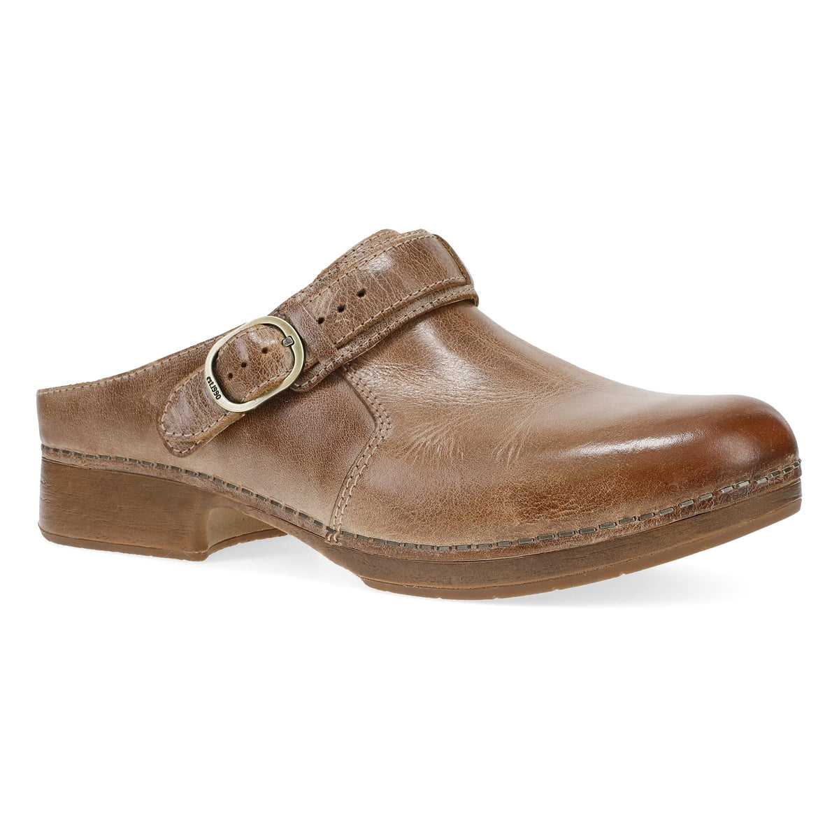 Tan Waxy Brush Off Mule,36