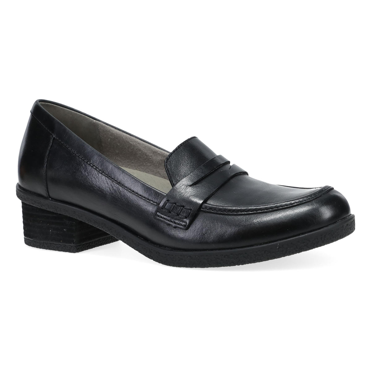 Black Waterproof Burnished Loafer,36