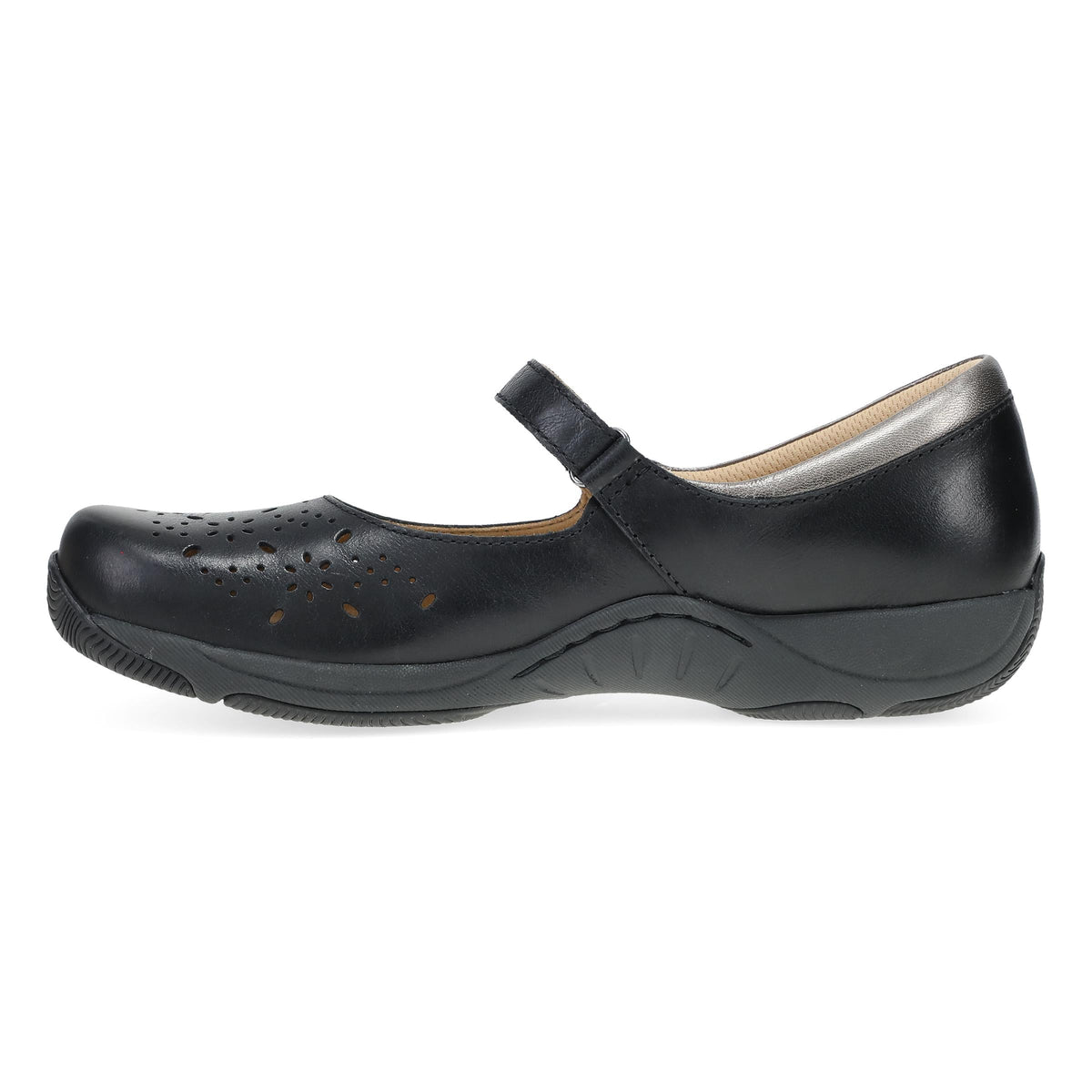 Stacy Wide Black Waxy Burnished Dansko Women|For Work