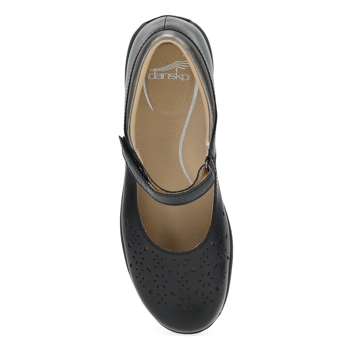 Stacy Wide Black Waxy Burnished Dansko Women|For Work