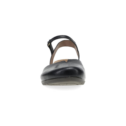 Rowan Wide Black Waxy Burnished Dansko Women|Sale|For Work
