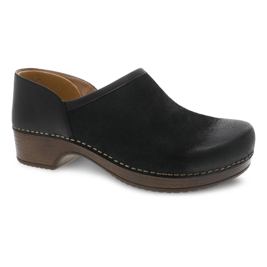 Brenna Black Burnished Suede Dansko Women