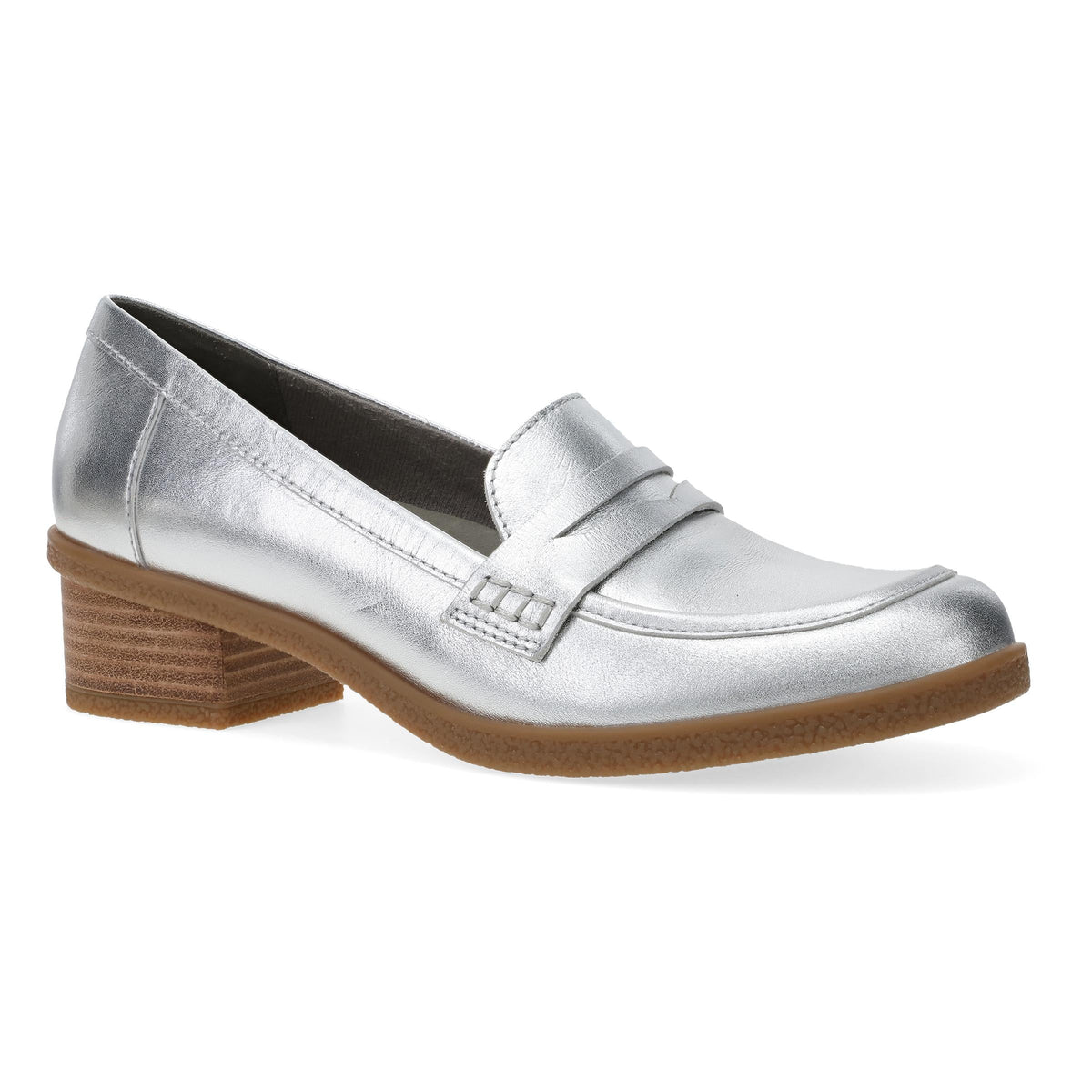 Silver Metallic Loafer,36