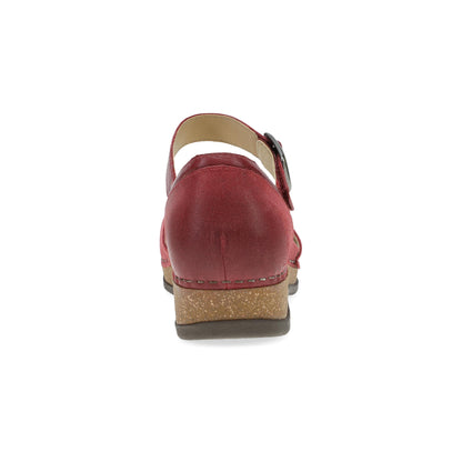 Mae Red Burnished Suede Dansko Sale|Women
