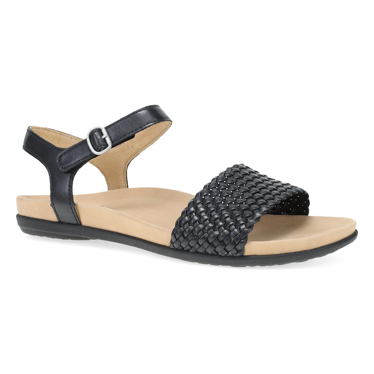 Black Woven Sandal,36